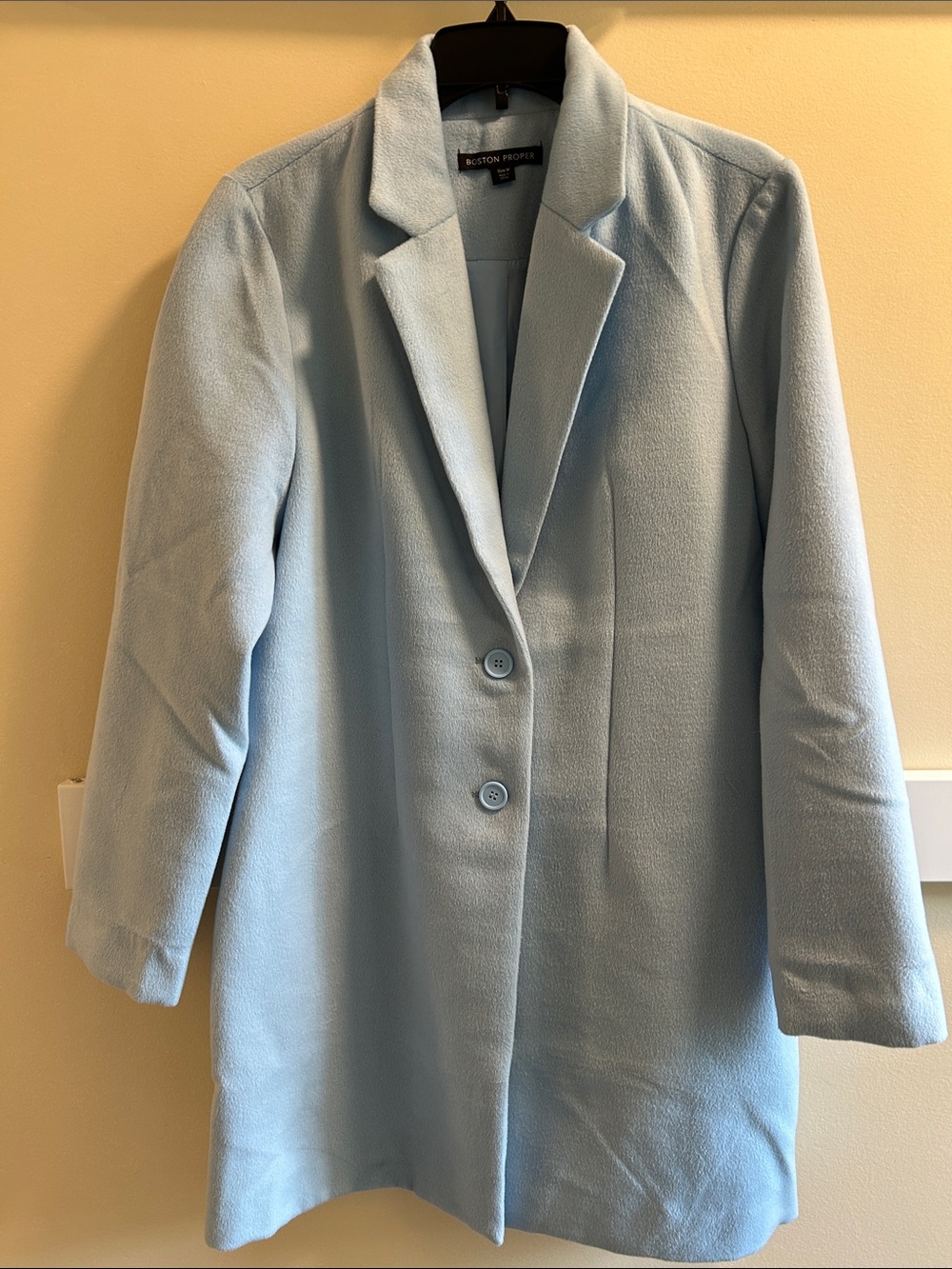 Boston Proper Pale Blue Tailored Winter Coat Size Medium